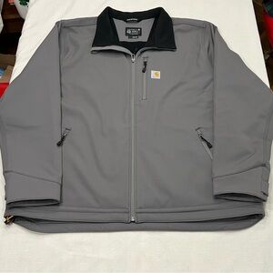 Carhartt Rain Defender Relaxed Fit Gray Full Zip Softshell Jacket Men's Size 3XL